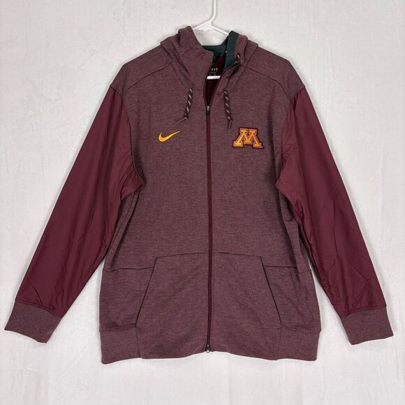 Nike Other - Nike Dri-Fit Minnesota Gophers Maroon Hooded Zip Up Sweatshirt Men's XL